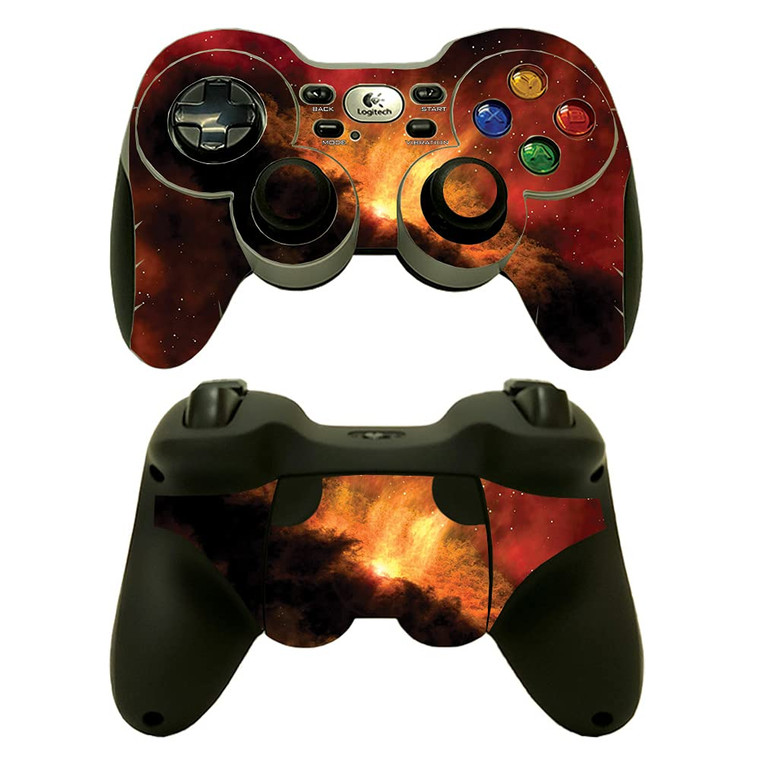 MightySkins Skin Compatible With Logitech Wireless Gamepad F710 - Spacial Overload | Protective, Durable, and Unique Vinyl Decal wrap cover | Easy To