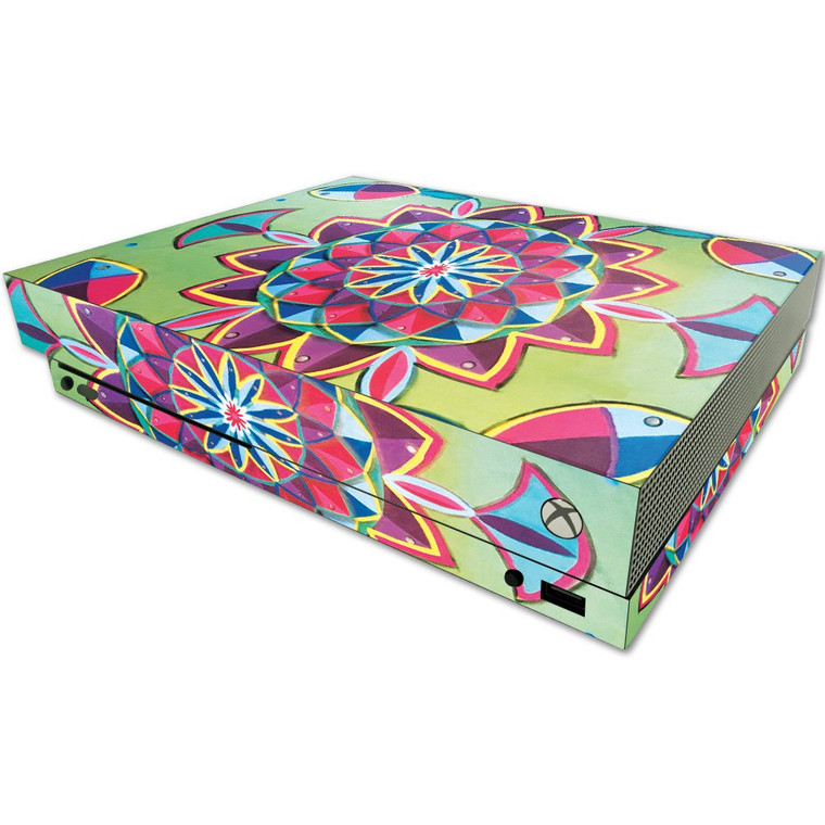 MightySkins Skin Compatible with Microsoft One X Console Only - Fish Mandala | Protective, Durable, and Unique Vinyl Decal wrap Cover | Easy to Apply