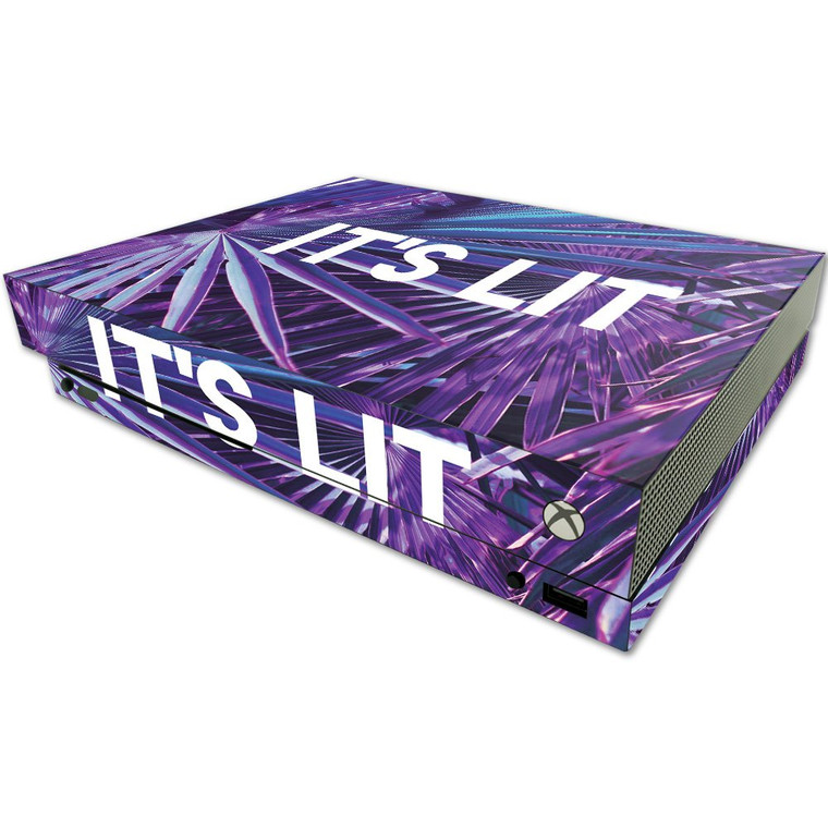 MightySkins Skin Compatible with Microsoft One X Console Only - Its Lit | Protective, Durable, and Unique Vinyl Decal wrap Cover | Easy to Apply, Rem