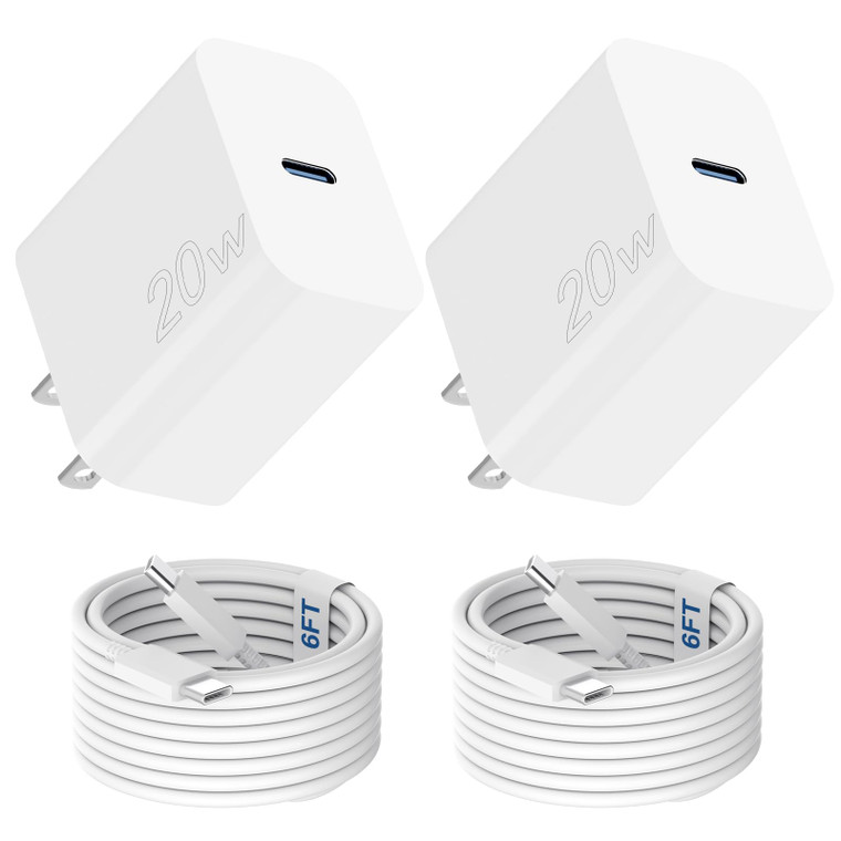 BStaff Phone 16 15 Pro Max Charger Fast Charging,20W USB C Fast Charger Block with 6FT Long Type C Charging Cable Cord Compatible with 16 15 Pro Max/