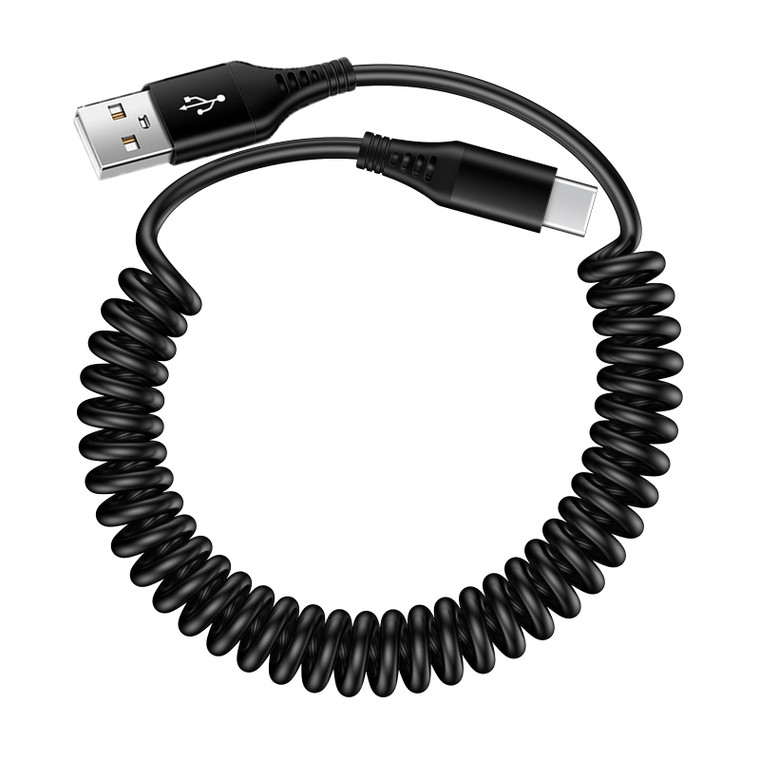 USB to USB C Cable iPhone 17 Coiled 3FT Car Charger Cord for iPhone 16e/16/16 Pro/16 Pro Max/16 Plus/17/Air/17 Pro/17 Pro Max, Retractable Auto Type