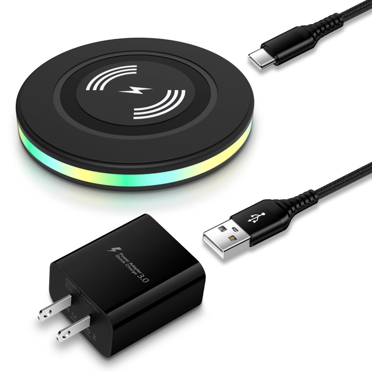 Android Wireless Charger Fast Charging Pad for Samsung Galaxy S25 Ultra S25+ S25 S24 FE S24 Ultra S24+ S24 S23 S22 S21 S20 FE, Pixel Wireless Charger