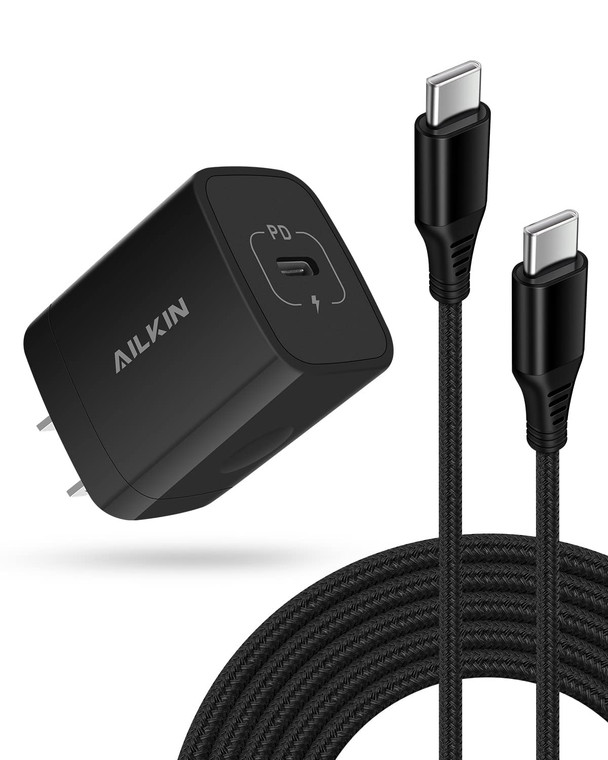 iPhone 17 16e USB C Wall Charger Adapter [60W/6FT] USB Type C to USB-C Cable, Fast Charging 3.0 Block Plug Cube Brick Box, Android USBC to C Phone Po