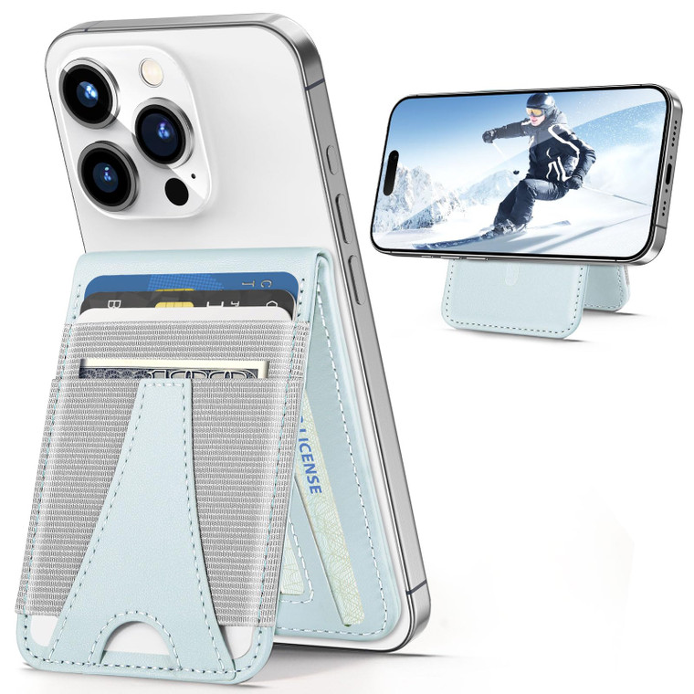Miroddi MagSafe Wallet - Magnetic Phone Wallet Stand for iPhone 16/16 Pro, 15/14/13/12 Series, Adjustable Stand, ID Window, Holds 10 Cards, RFID Bloc