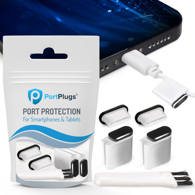 PortPlugs USB C Dust Plugs  Aluminum Port Covers Compatible with iPhone 17/16/15 Series & Air, Samsung S25/S24/S20 Ultra, A15 & Android USB-C Device
