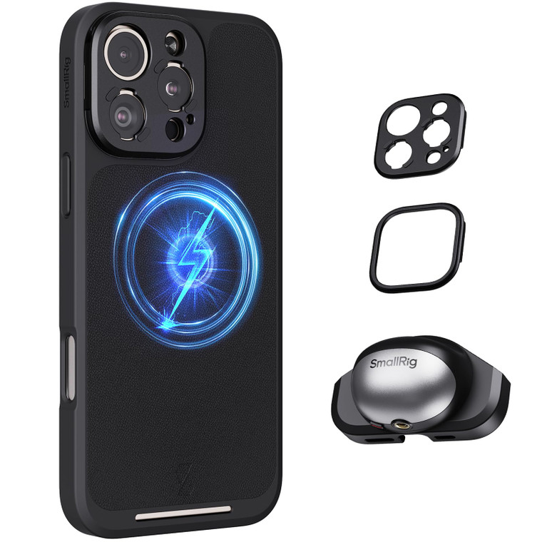 SMALLRIG FilMov Phone Case Kit for iPhone 16 Pro Max, Lightweight Photography Case with T-Mount Lens Backplate/Capture Grip, Support for MagSafe, Com