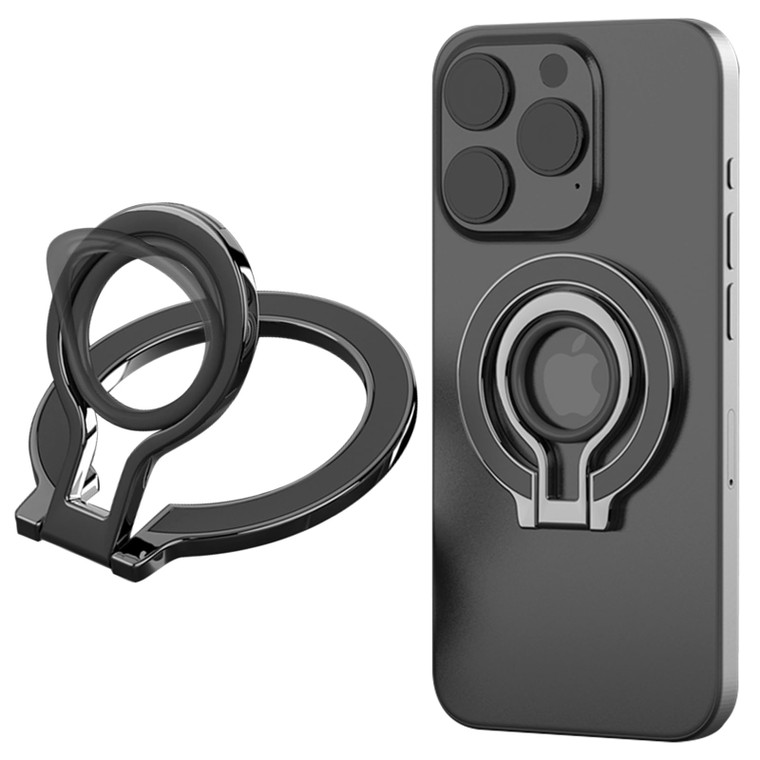 Ephoou Magnetic Phone Ring Stand for MagSafe, Adjustable Silicone Finger Grip Holder with Kickstand, Compatible with iPhone 16/15/14/13/12 Series & A