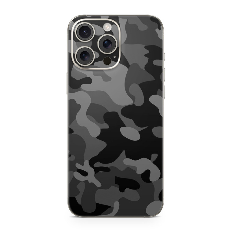 Phone Skin Compatible with Apple iPhone 16 Pro Max - Black Camo - Premium 3M Vinyl Protective Wrap Decal Cover - Easy to Apply | Crafted in The USA b