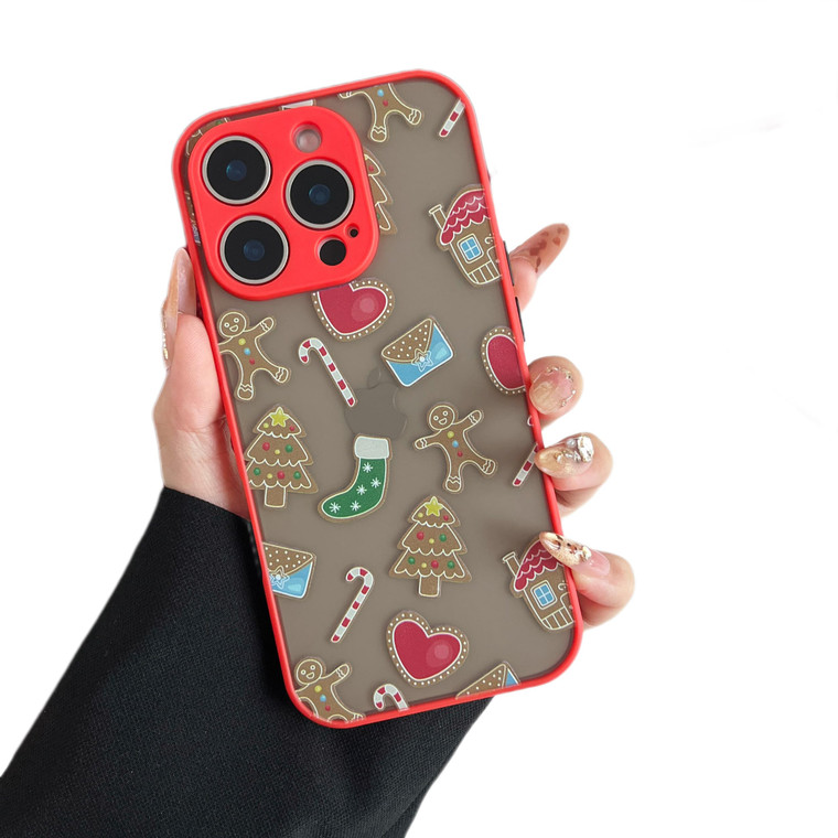 ZTOFERA Christmas Case for iPhone 16 Pro Max,Cute Merry Christmas Pattern Phone Case Gifts Translucent Silicone Hard PC +TPU Bumper Shockproof Cover