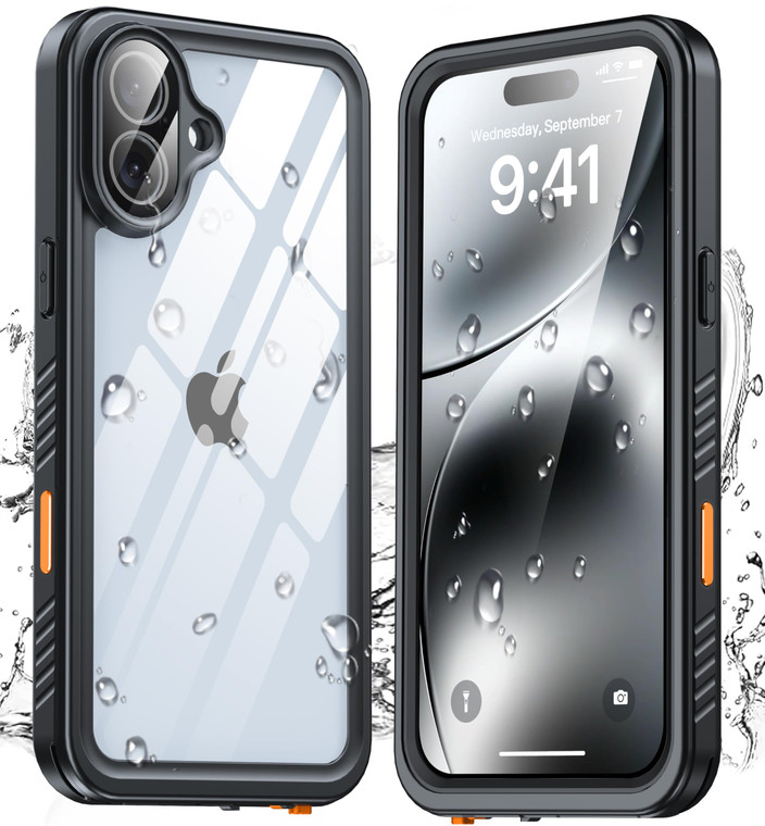 ANTSHARE for iPhone 16 Plus Case, IP68 Underwater Built-in Screen Protector, [12 FT Military Drop Proof] [Full Body Shockproof] [Snowproof] Phone Cas