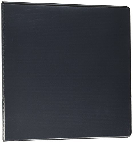 School Smart Polypropylene Round Ring View Binder, 2 Inches, Black