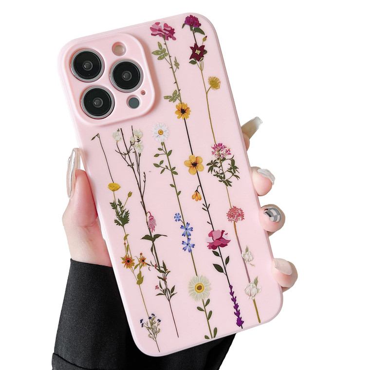 ZTOFERA Floral Case for iPhone 16 Pro Max 6.9",Cute Flower Pattern Case for Girls Women,Flexible Silicone Protective Slim Shockproof Bumper Phone Cov