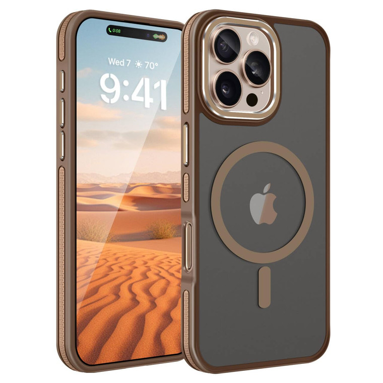 Fingic for iPhone 16 Pro Case[Compatible with Magsafe][Military-Grade Protection Shockproof] Support Magnetic Car Mount Slim Non-Slip TPU Rugged Bump