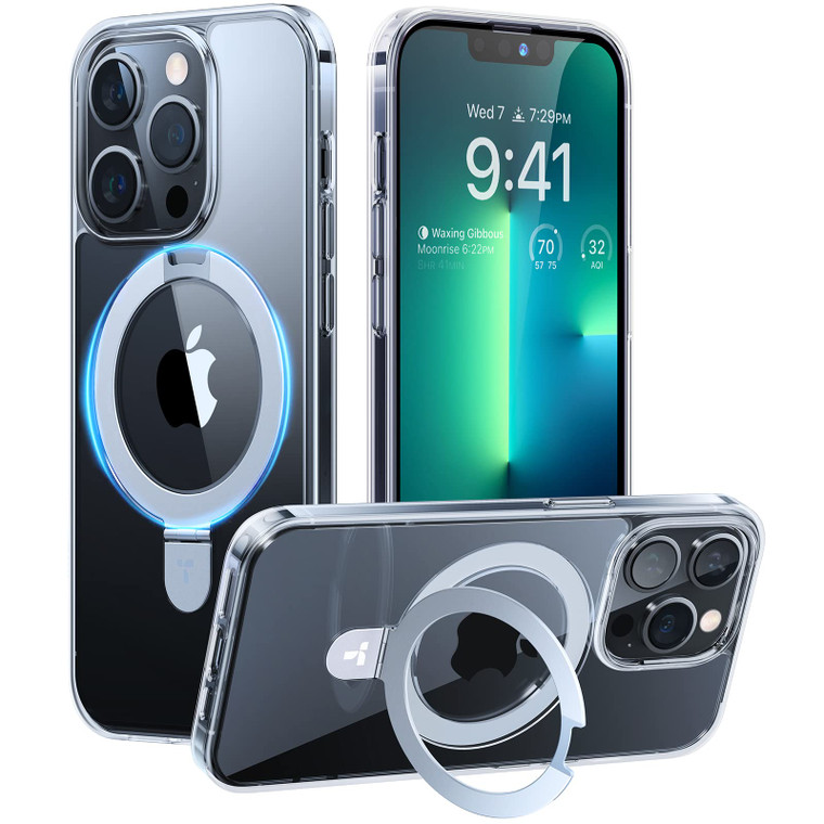 TORRAS Ultra-Magnetic Ostand for iPhone 16 Plus Case, [Compatible with MagSafe] [Flexible Stable Stand] Anti-Yellowing Military-Grade Protection Slim