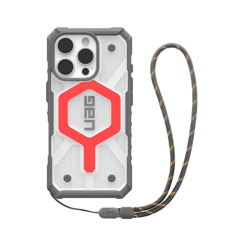 URBAN ARMOR GEAR UAG Designed for iPhone 16 Pro Case 6.3" Pathfinder Clear Active Lava Compatible with MagSafe Charging Rugged Shockproof MIL-Grade P