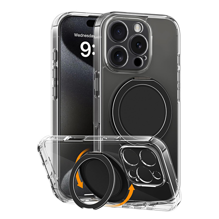 COOLQO Magnetic for iPhone 16 Pro Max Case with Stand, Compatible with MagSafe, Military Grade Drop Protection, Non-Yellowing Scratch-Resistant Back