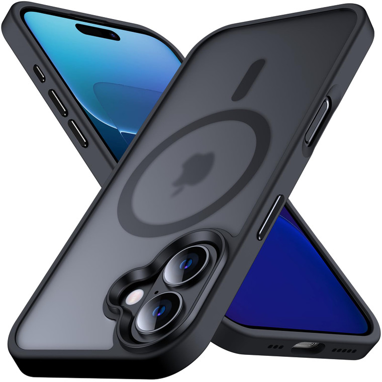 Anqrp Magnetic Shockproof for iPhone 16 Case, [Fit for MagSafe] [Military-Grade Drop Tested] Soft Silicone Slim Anti-Scratch Case for iPhone 16 Case