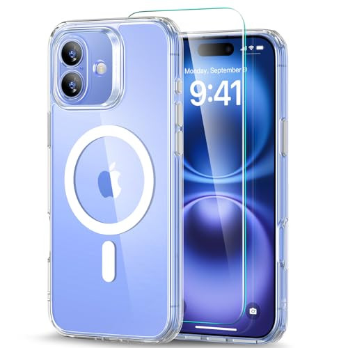 ESR for iPhone 16 Case (4 in 1) Set, Translucent Matte Case, Compatible with MagSafe, Military-Grade Protection, Classic Series,Clear