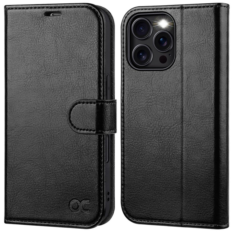 OCASE Compatible with iPhone 16 Pro Wallet Case, PU Leather Flip Folio Case with Card Holders RFID Blocking Kickstand [Shockproof TPU Inner Shell] Ph