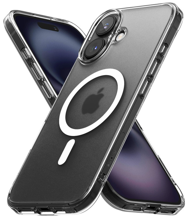Ringke Fusion for iPhone 16 Case [Compatible with MagSafe] Oil & Dirt Resistant Anti-Fingerprint Technology Prevents Oily Smudges - Magnetic Matte Cl