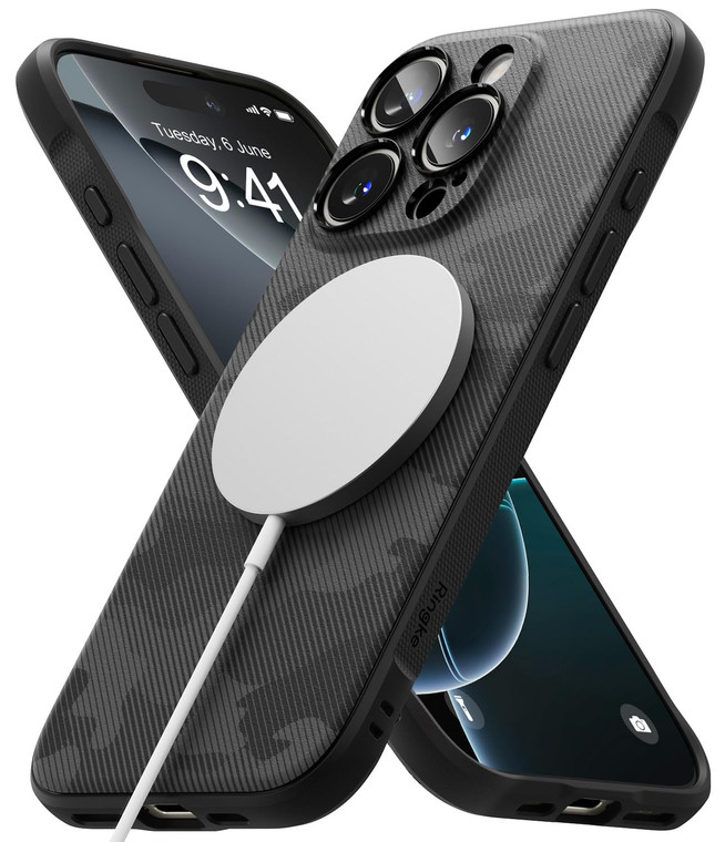 Ringke Onyx for iPhone 16 Pro Case, [Compatible with MagSafe] Oil & Dirt Resistant, Individual Lens Covers for Cameras, Non-Slip Enhanced Grip Lightw