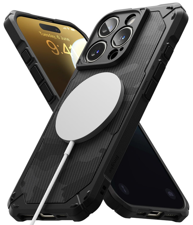 Ringke Rugged Gear for iPhone 16 Pro Max Case [Compatible with MagSafe] Prevents Oily Smudges Non-Slip Enhanced Grip Protective Cover Precise Cutouts