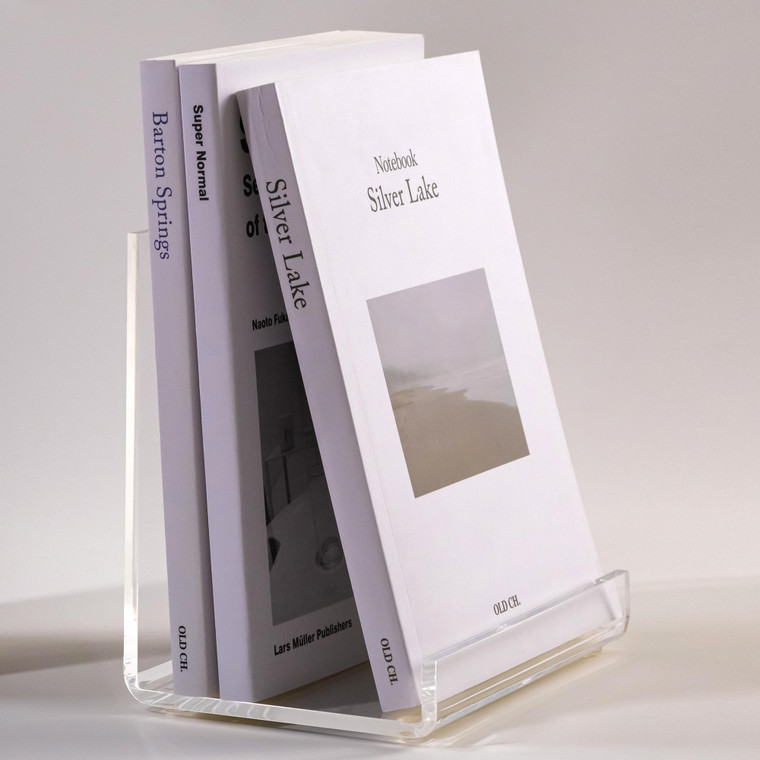 AIMOLLY Acrylic Bookends, Clear Book Ends for Shelves, Transparent Organizer, Holder Stand Decorative, Stoppers for Heavy Duty Books, File, Book Orga