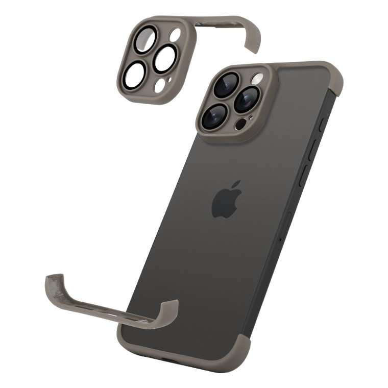 aidvaia Frameless Phone Case Compatible with iPhone 16 Pro Max Case with Lens Camera Protector Soft TPU Silicone Four Corner Fall Protection Mat Shoc