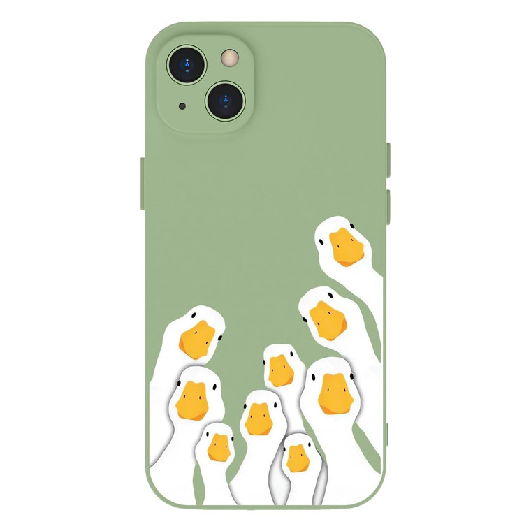 JOYLAND Funny Goose Case for iPhone 16 Pro, Cartoon Animal Cute Design Animal Cell Phone Case, Soft Silicone Bumper Protective Case Cover for Women G