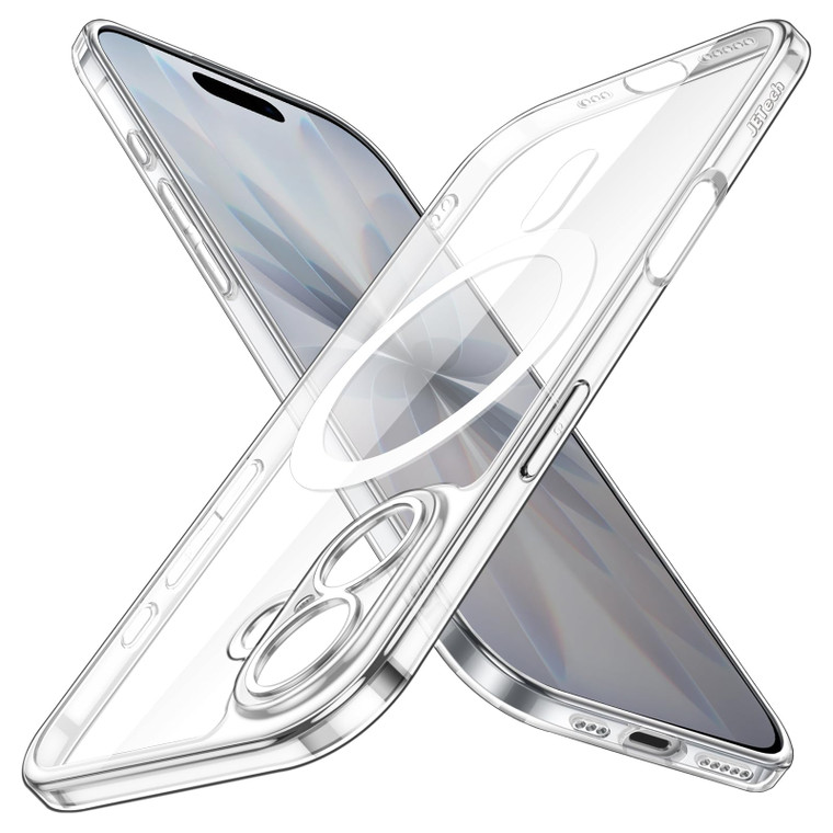 JETech Magnetic Slim Case for iPhone 17 6.3-Inch Compatible with MagSafe, Camera Lens Full Protection, Ultra-Thin Lightweight Clear Minimalist Protec
