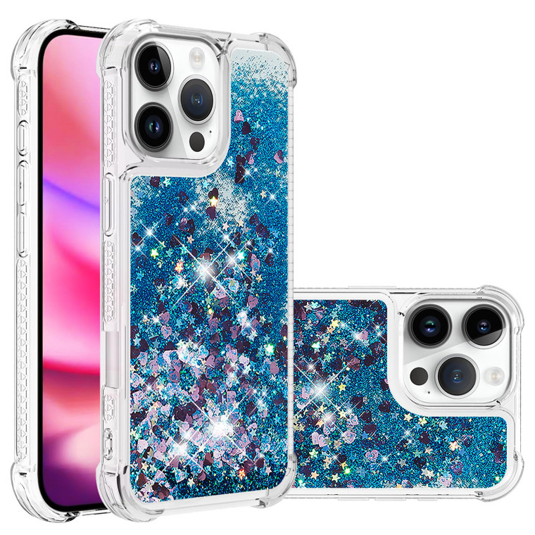 Monwutong Slim Fit Case for iPhone 16 Pro Max,Soft TPU Glitter Liquid Quicksand Effect Silicone Stylish Case,Screen and Camera Protection Phone Cover