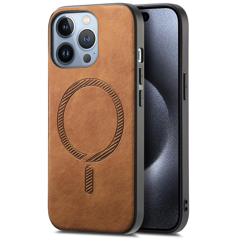 Monwutong Slim Leather Case Compatible with MagSafe Strong Magnetic Case for iPhone 16 Pro Max,Camera and Screen Protection Cover for iPhone 16 Pro M