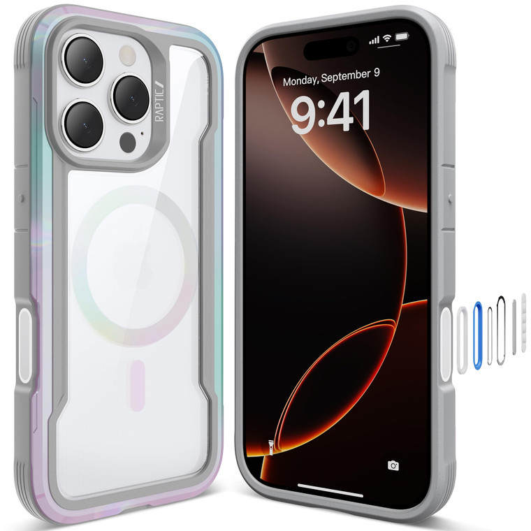 RAPTIC Upgraded Shield 2.0 for iPhone 16 Pro Max Case with Camera Control Capture Button and Sensitive Buttons, Military Grade 13ft Drop Tested, Grad