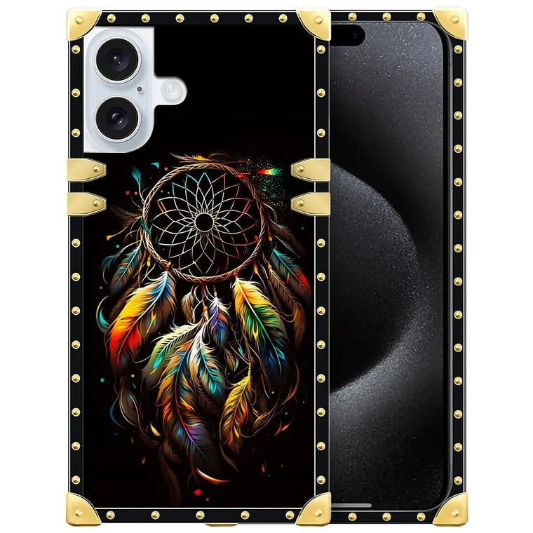 DAIZAG Compatible with iPhone 16 Plus Case,Dark Dream Catcher Four Corners with Bumper Shockproof Anti-Scratch Protection Case for iPhone 16 Plus