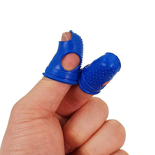 CLAIRLA - Rubber Fingers Tips Guard Anti Slip Rubbers pad Gel, Hand Finger Sleeves Protectors for Your Paperwork, Cutting and Office Supplies tasks,