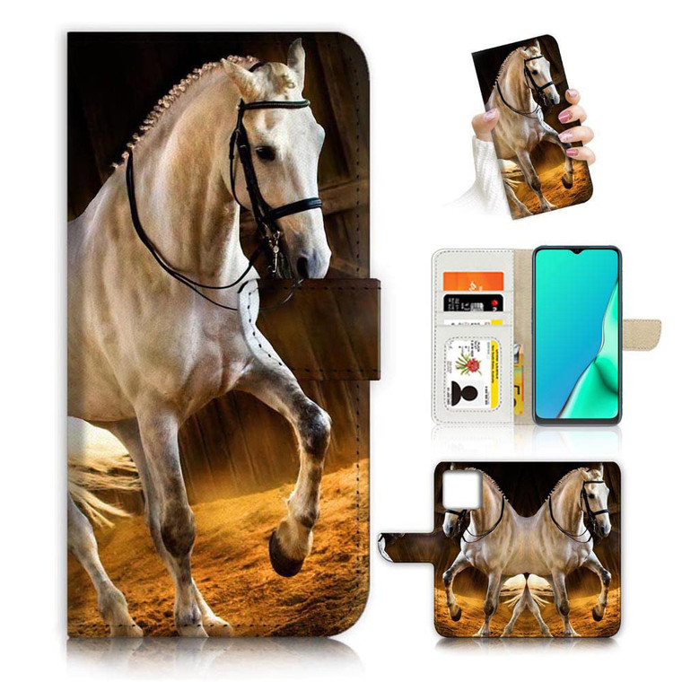 for iPhone 16 Pro Max, Designed Flip Wallet Phone Case Cover, A24685 Cool Horse
