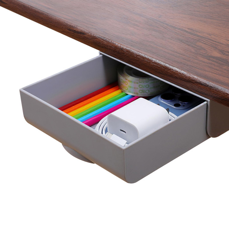 LuluEasy Under Desk Drawer Self-Adhesive Hidden Desktop Organizer, Attachable Desk Drawer Slide Out, Table Storage Tray for Pencil Pen Stationery Hom