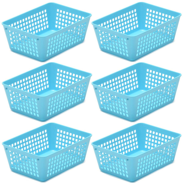YBM HOME 3-Pack Small Plastic Storage Baskets for Home Junk Drawers and Office Desktop Drawers Organization - Functional Trays for Kitchen, Bedroom,