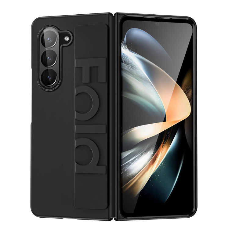 Migexxkj for Samsung Galaxy Z Fold 6 Case with Strap Black?Shockproof Hard PC Cover Matte Touch Slim Thin Phone Case for Samsung Galaxy Z Fold 6 5G 2