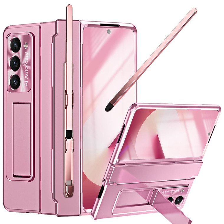 YQODSZ for Samsung Galaxy Z Fold 6 Case with S Pen Holder & Slim Stylus, Fold6 Kickstand Case with Integrated Hinge Cover Screen Protector All-Inclus