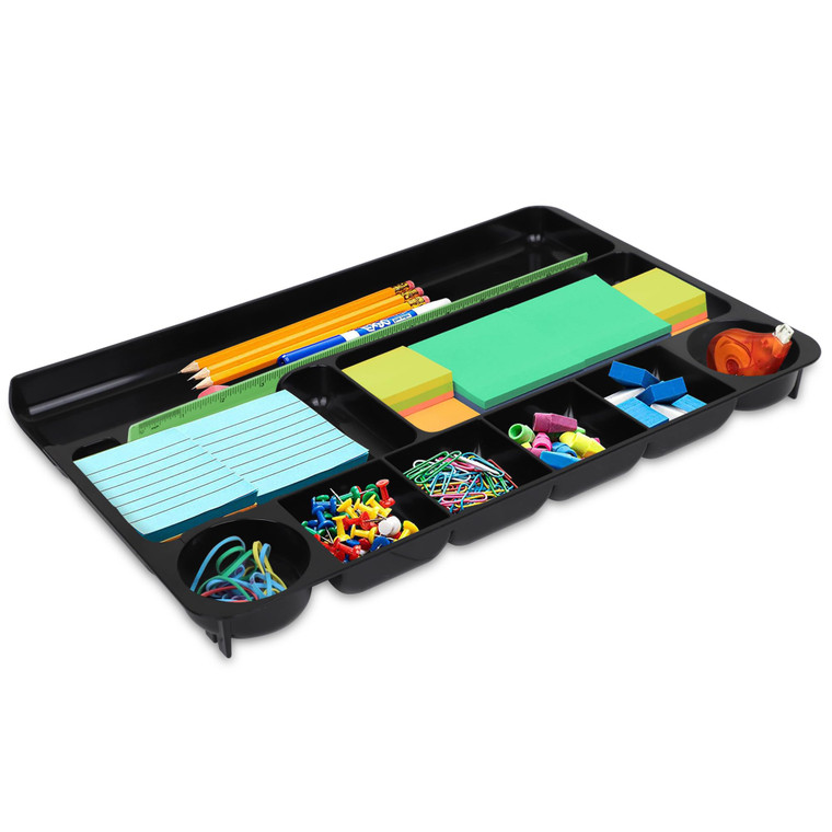 Desk Drawer Organizer Tray, Office Desk Organizer Tray with 9 Compartments, Inside Desk Organizer for Home Office, 14 x 9.13 x 1.13 Inch, Perfect for