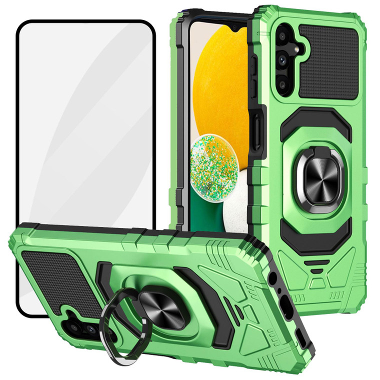 Ailiber for Galaxy S24 FE Case with Kickstand, Samsung Galaxy S24 FE Phone Case with Screen Protector, for Magnetic Car Mount, Heavy Duty, Rugged Sho