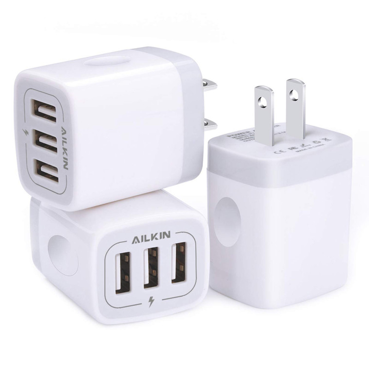 Wall Charger, USB Charger Adapter, 3.1A/3Pack Muti Port Fast Charging Station Power Charge Base Block Plug for iPhone 17 16 15 14 13 12 Pro/SE/11Pro