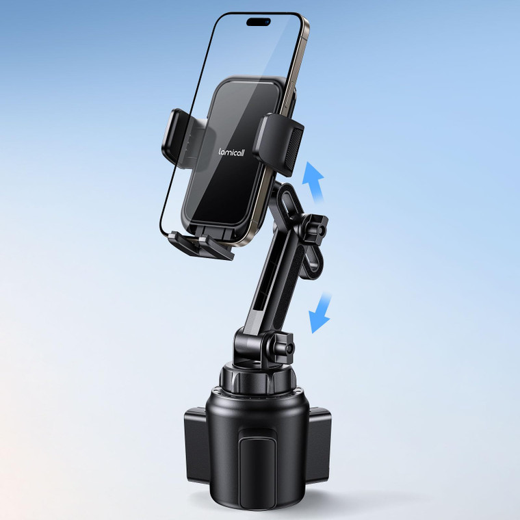 Lamicall Phone Holders for Your Car - [Thick Cases Friendly] Universal Adjustable Cell Phone Car Mount for Truck Golf Cart and All 4-7" inches Smartp