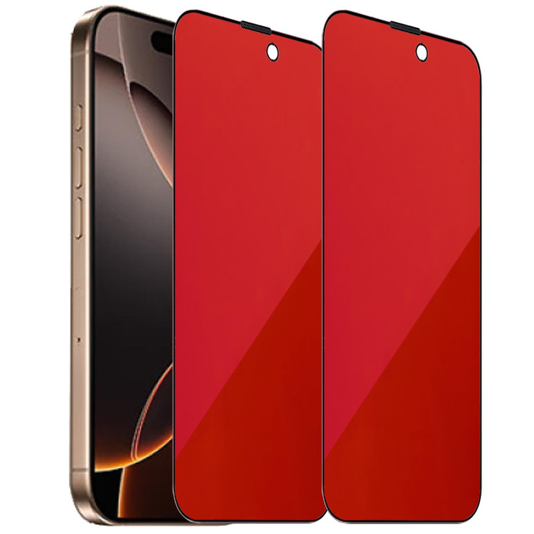BWEDXEZ 2 Pack Anti-Blue Privacy Tempered Glass for iPhone 16 Pro/iPhone 17 Anti-Spy Screen Protector Anti-Peeping Film Gradient Colorful 6.3 inch