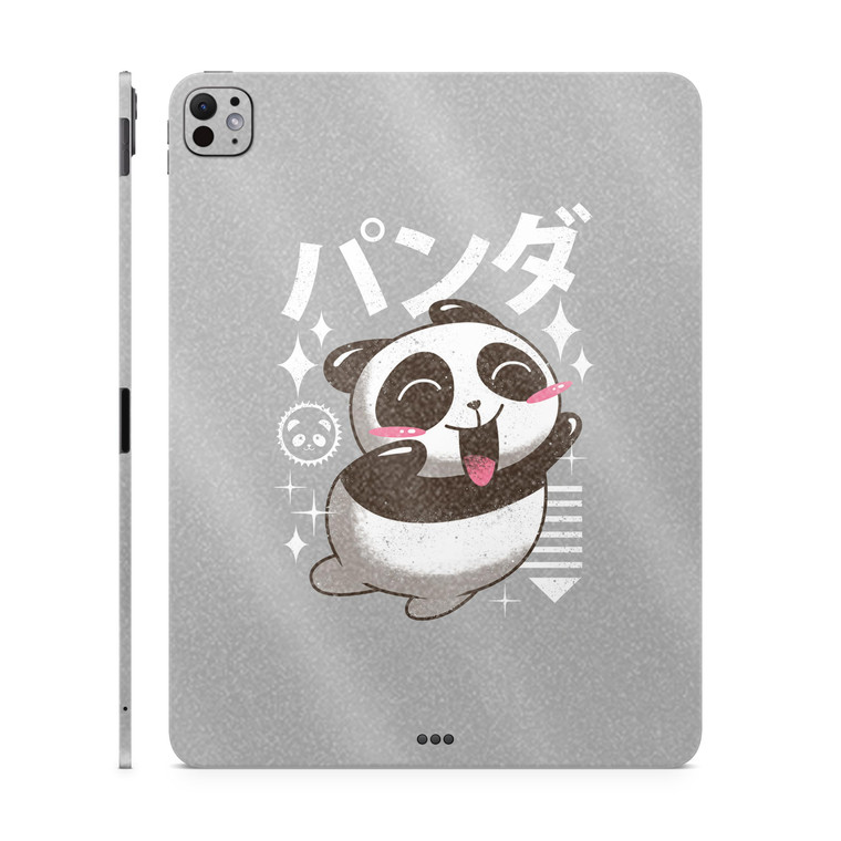 Glossy Glitter Skin Compatible with Apple iPad Pro 11 (M4) 2024 - Panda Kawaii - Premium 3M Vinyl Protective Decal Cover - Easy to Apply | Crafted in
