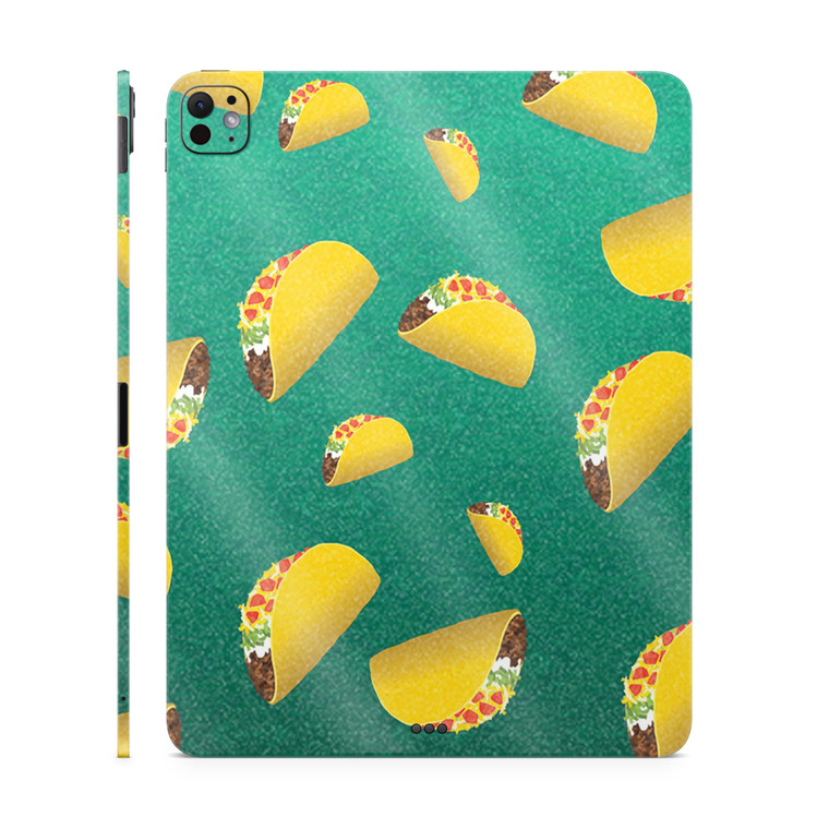 Glossy Glitter Skin Compatible with Apple iPad Pro 11 (M4) 2024 - Tacos - Premium 3M Vinyl Protective Wrap Decal Cover - Easy to Apply | Crafted in T
