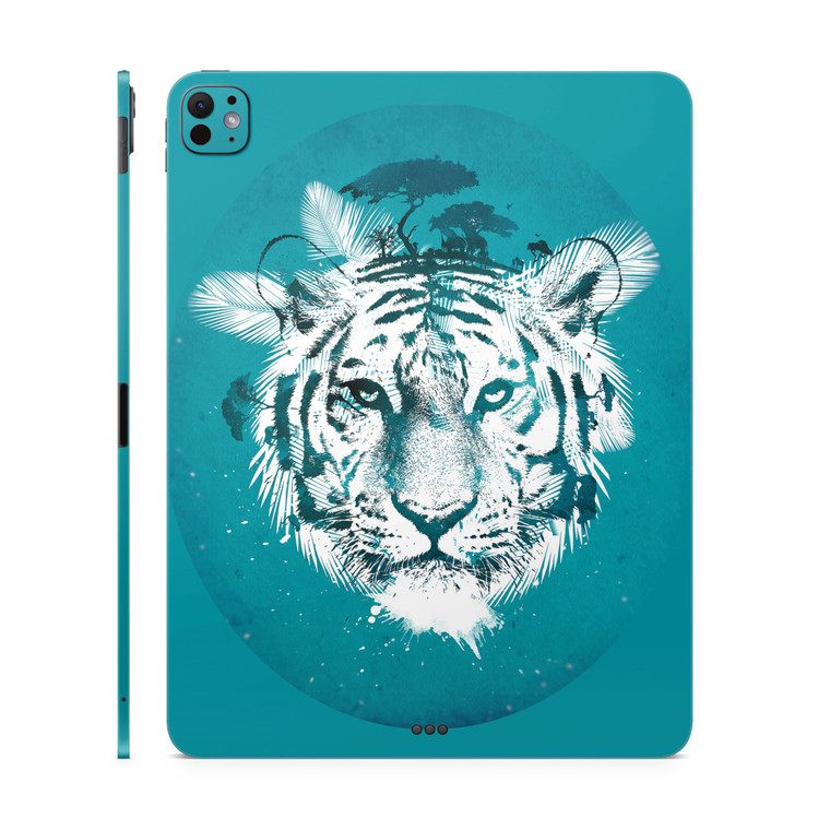 Skin Compatible with Apple iPad Pro 11 (M4) 2024 - White Tiger - Premium 3M Vinyl Protective Wrap Decal Cover - Easy to Apply | Crafted in The USA by