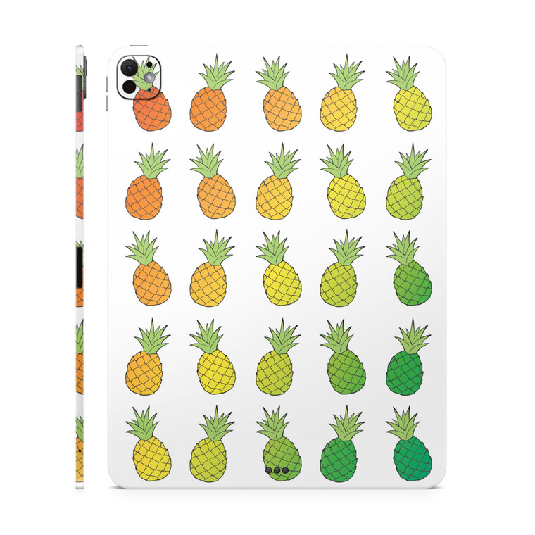 Skin Compatible with Apple iPad Pro 11 (M4) 2024 - Rainbow Pineapples - Premium 3M Vinyl Protective Wrap Decal Cover - Easy to Apply | Crafted in The