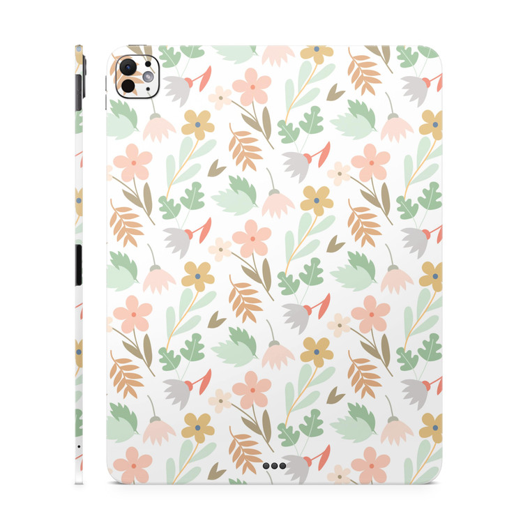 Skin Compatible with Apple iPad Pro 13 (M4) 2024 - Neutral Flowers - Premium 3M Vinyl Protective Wrap Decal Cover - Easy to Apply | Crafted in The US